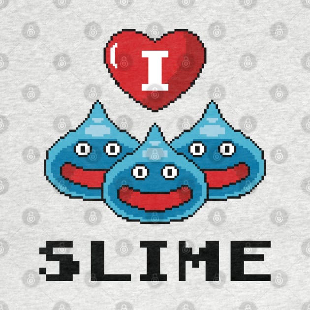 I Love Slime Pixel Art by logozaste